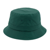 Gorras de pescador con Logo de parche bordado personalizado informal para exteriores, sombreros de cubo de algodón orgánico de estilo Popular, color verde oscuro